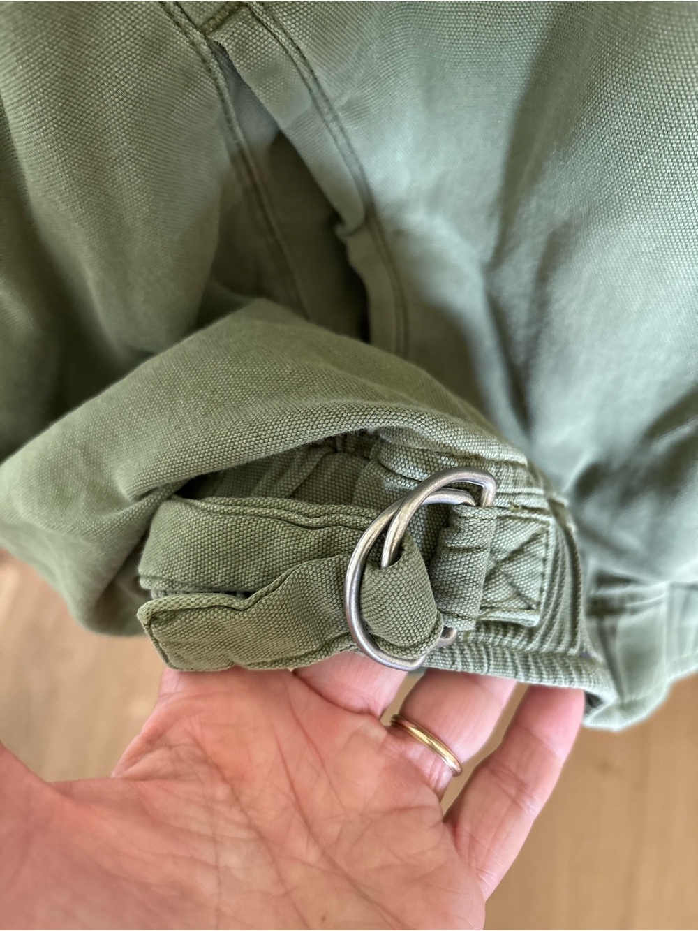 NWT ANTHROPOLOGIE Canvas Oversized Utility Jacket, Cotton,Army Green, Fall LP - Picture 10 of 15